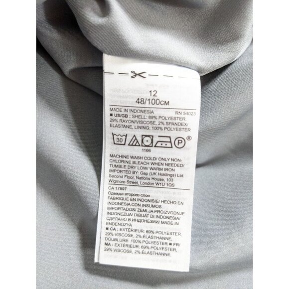 Banana Republic NEW Ruffled Straight Skirt Womens Size 12 Gray Feminine Romantic - Picture 6 of 6